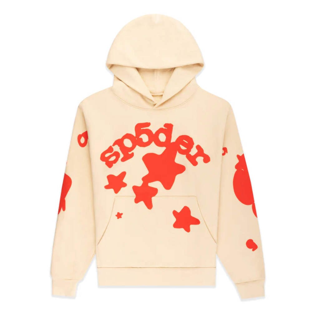 Sp5der Beluga Cream Hoodie