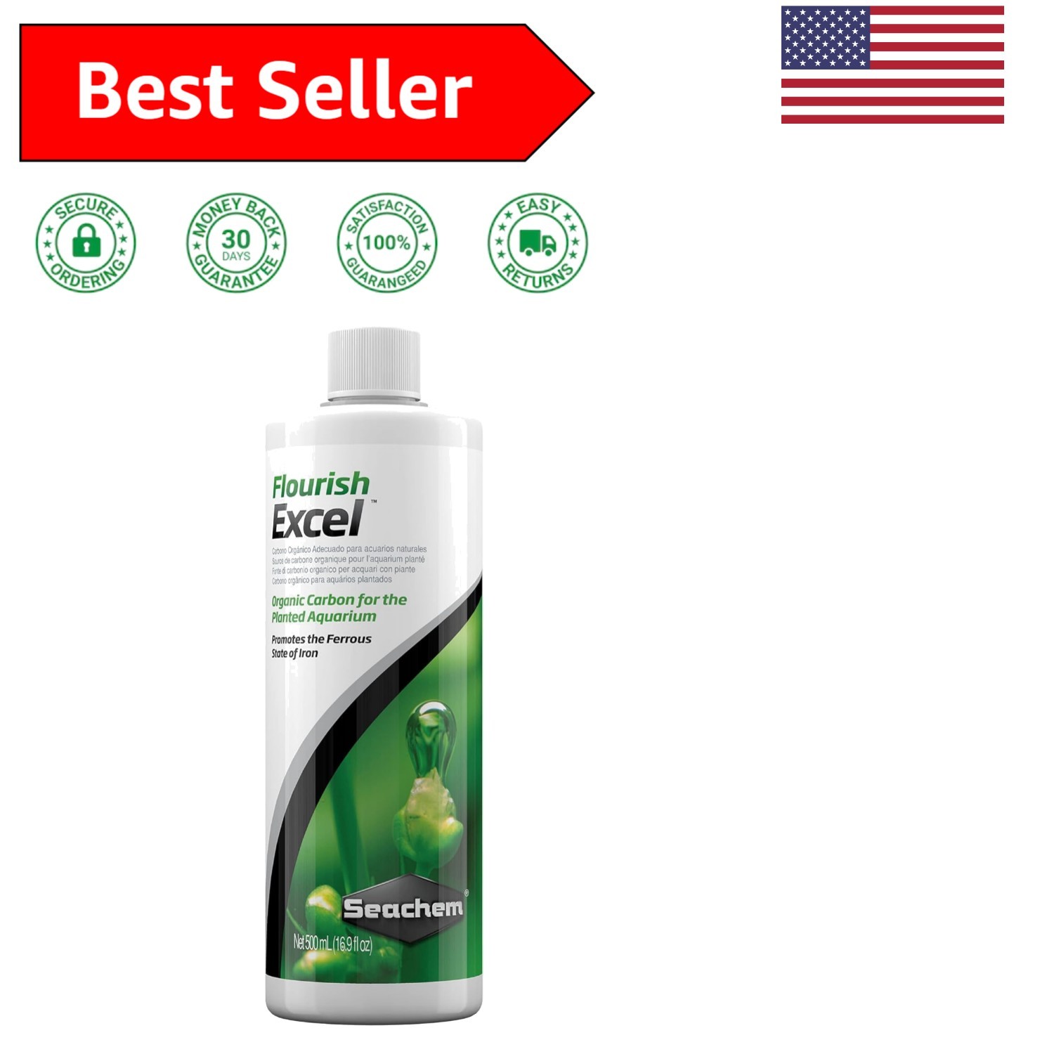 Seachem Flourish Excel 500 ml - Bioavailable Carbon Source for Aquatic Plants