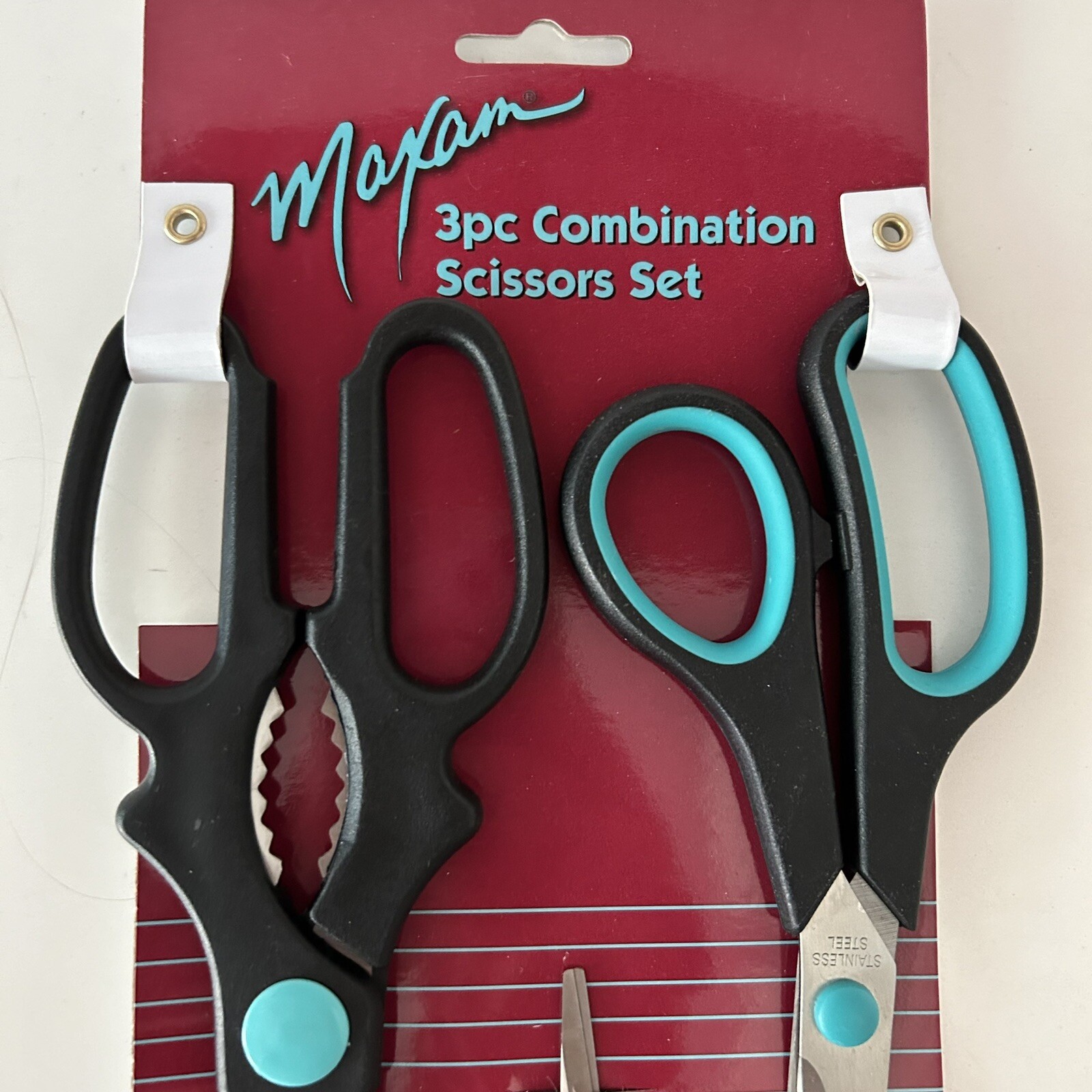 Maxam Combination Scissor Set Of 3 Kitchen Shears ABS Handles 3pc