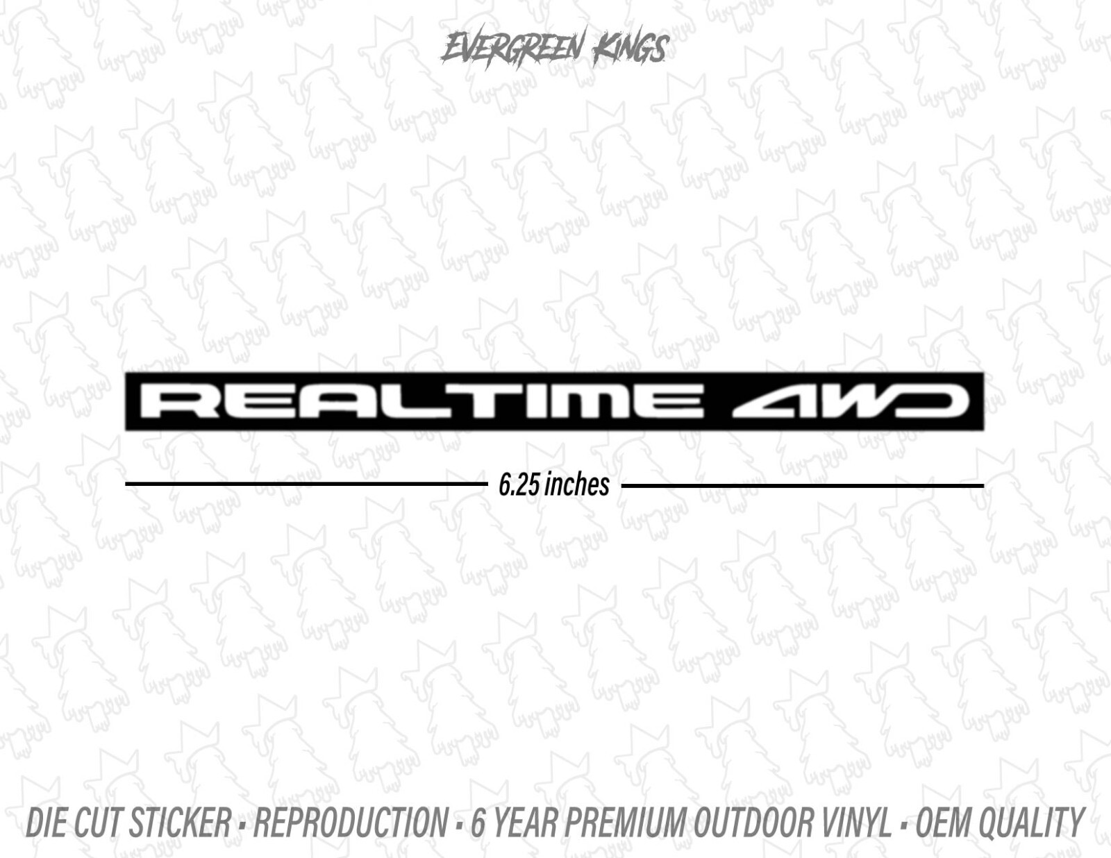 Realtime AWD Rear Window Sticker for Element Ridgeline HRV CRV Pilot Civic EK Si