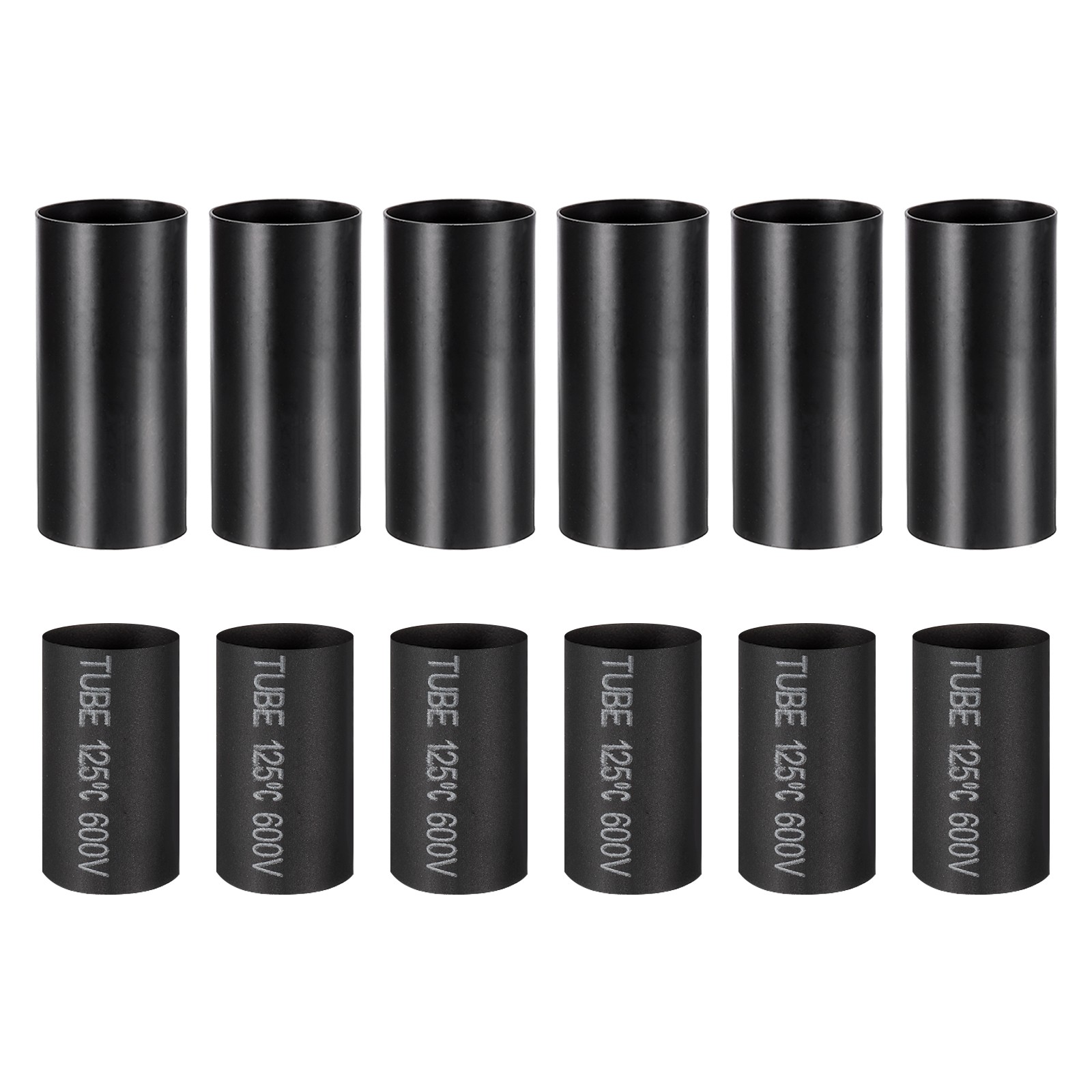 6Pcs 1.75" Tall Metal E12 Candle Covers Sleeves Black
