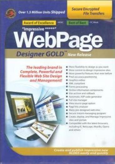 WebPage Designer Gold PC CD design publish manage system blogs encryption tools!
