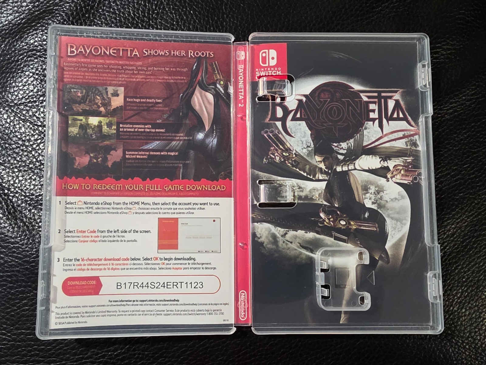 Replacement Case (NO GAME) Nintendo Switch Bayonetta 2