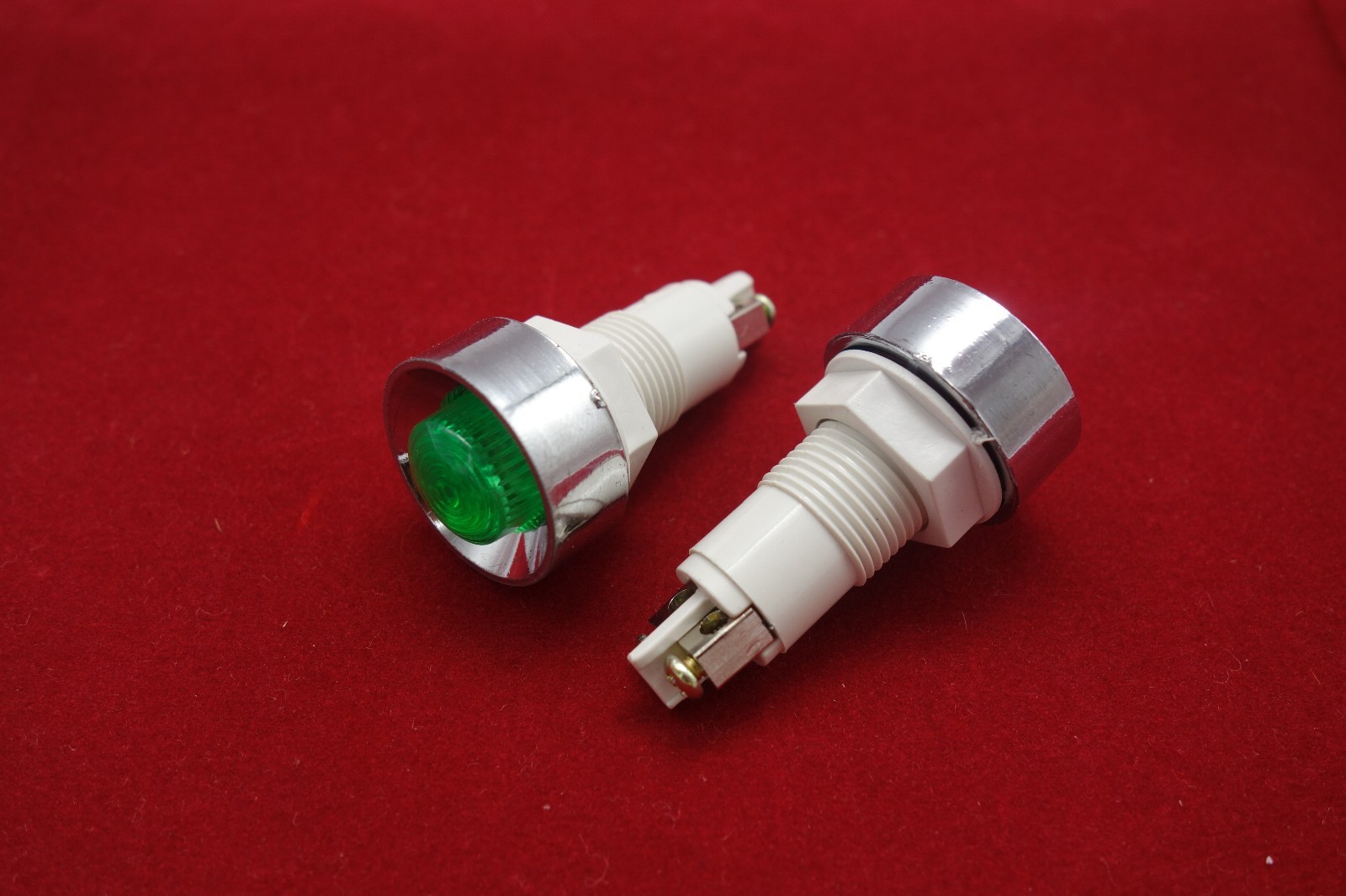 5 Pcs Cutout 13.5mm 220 AC Green Mini Neon Pilot Lights Screw terminal