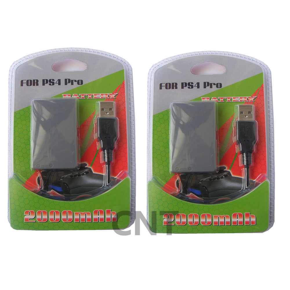 2x Battery for Sony PS4 Pro/Slim CUH-ZCT2 Series Bluetooth Dual Shock Controller