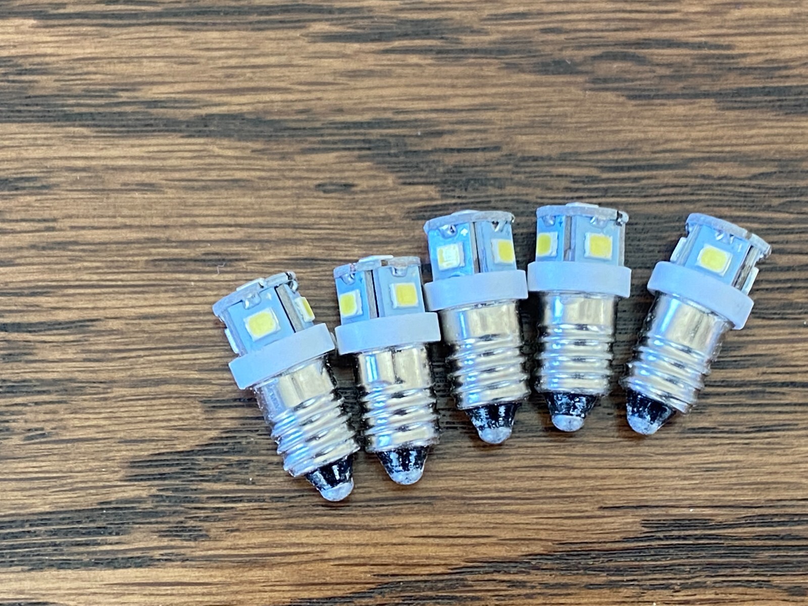 5 New Cool White Screw Base LED Lamp Light Bulbs 6v 6.3v 8v replace #40 #46 E10