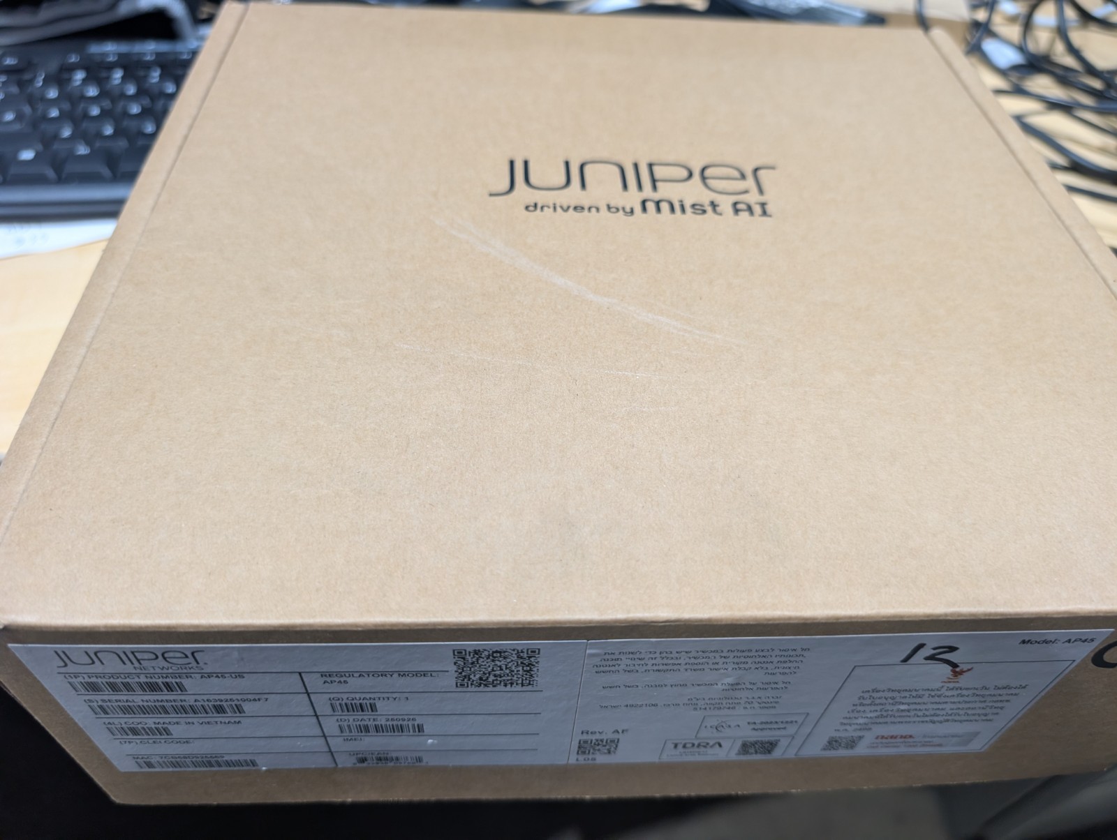JUNIPER Network AP45 Mist Wireless Access Point White AP45-US W/ Mount Hardware