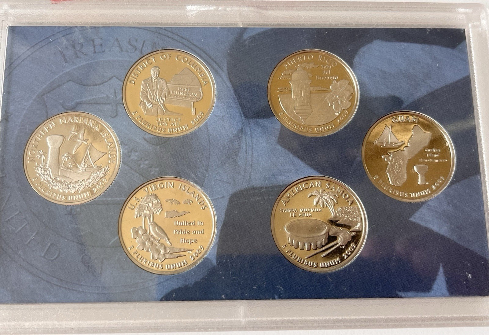 2009-S Proof Quarters Set - DC, PR, NMI, VI, AS, GU