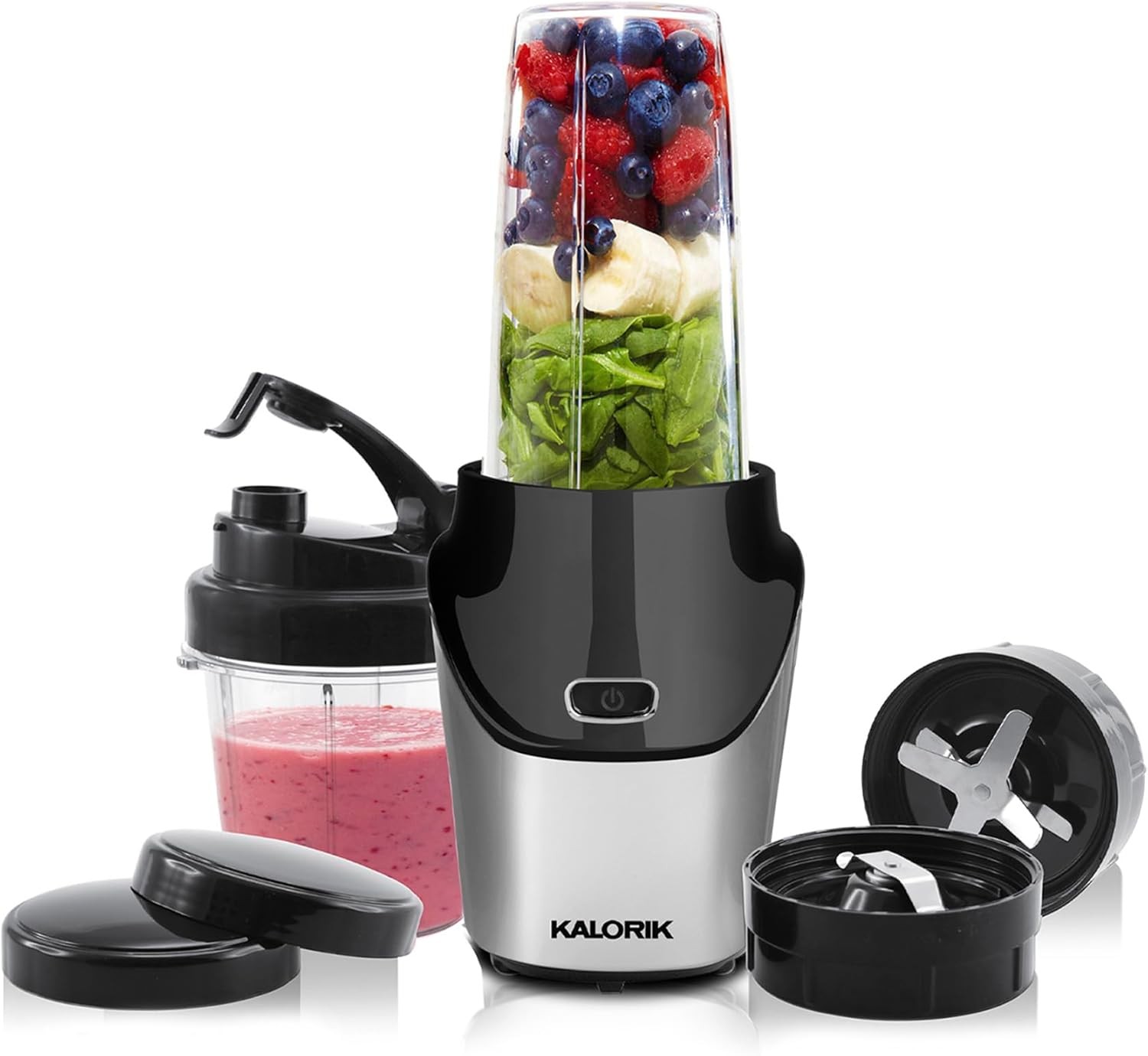 Kalorik Bullet Blender Set 34 & 15.2oz Portable Blender Set with Blending Cups