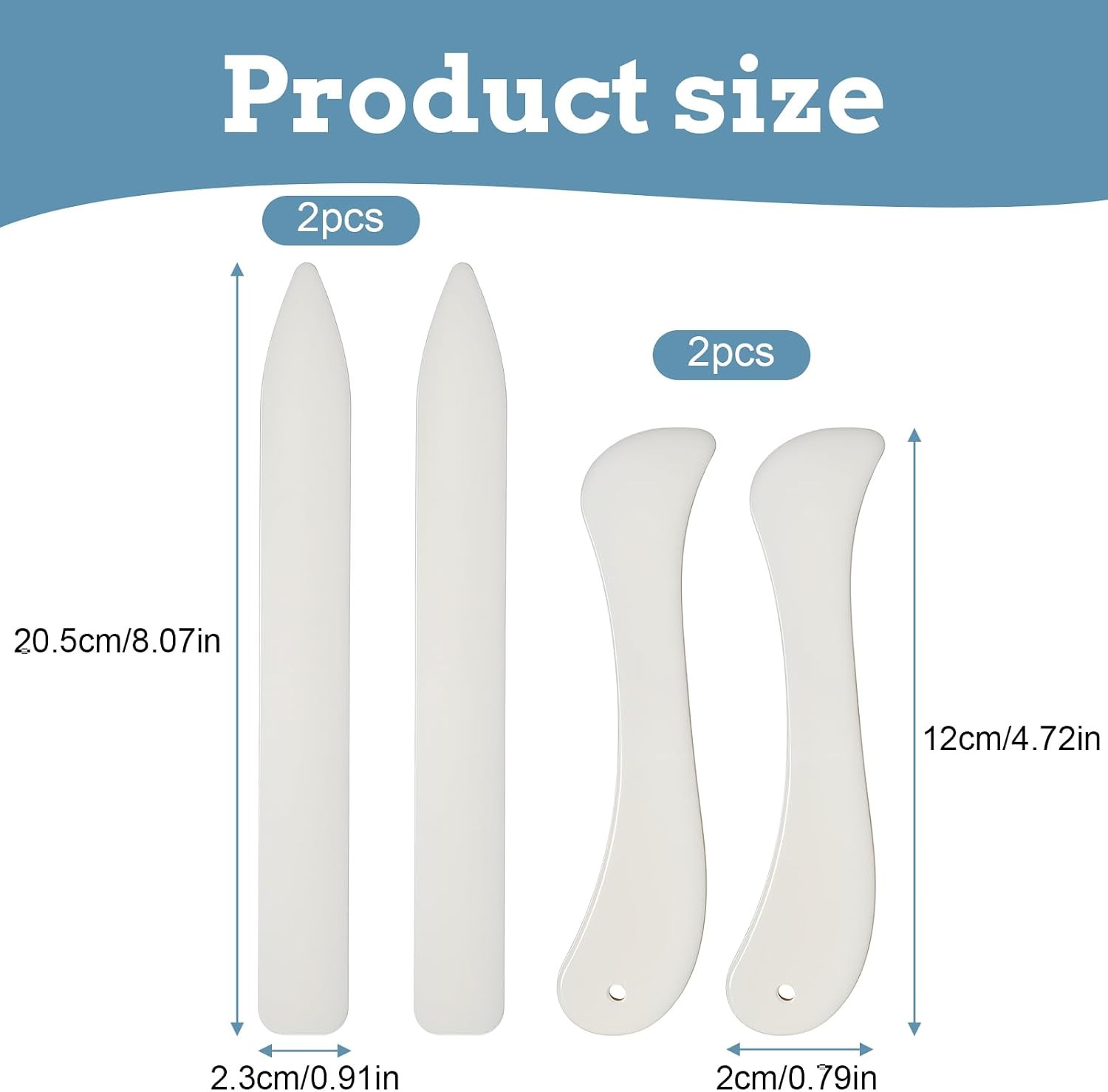4 Pcs Bone Folders, Crease Makers Scoring Tool Creaser Set Folding Scoring Burni