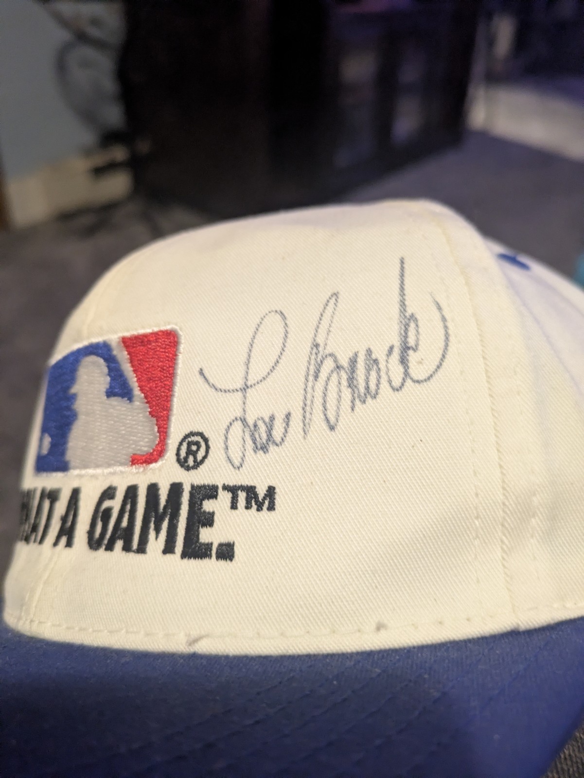 Lou Brock Autographed Hat