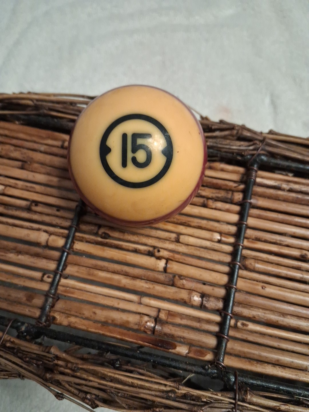 Brunswick Centennial Striped # 15 Pool Billiard Pocket Ball Replacement Vtg
