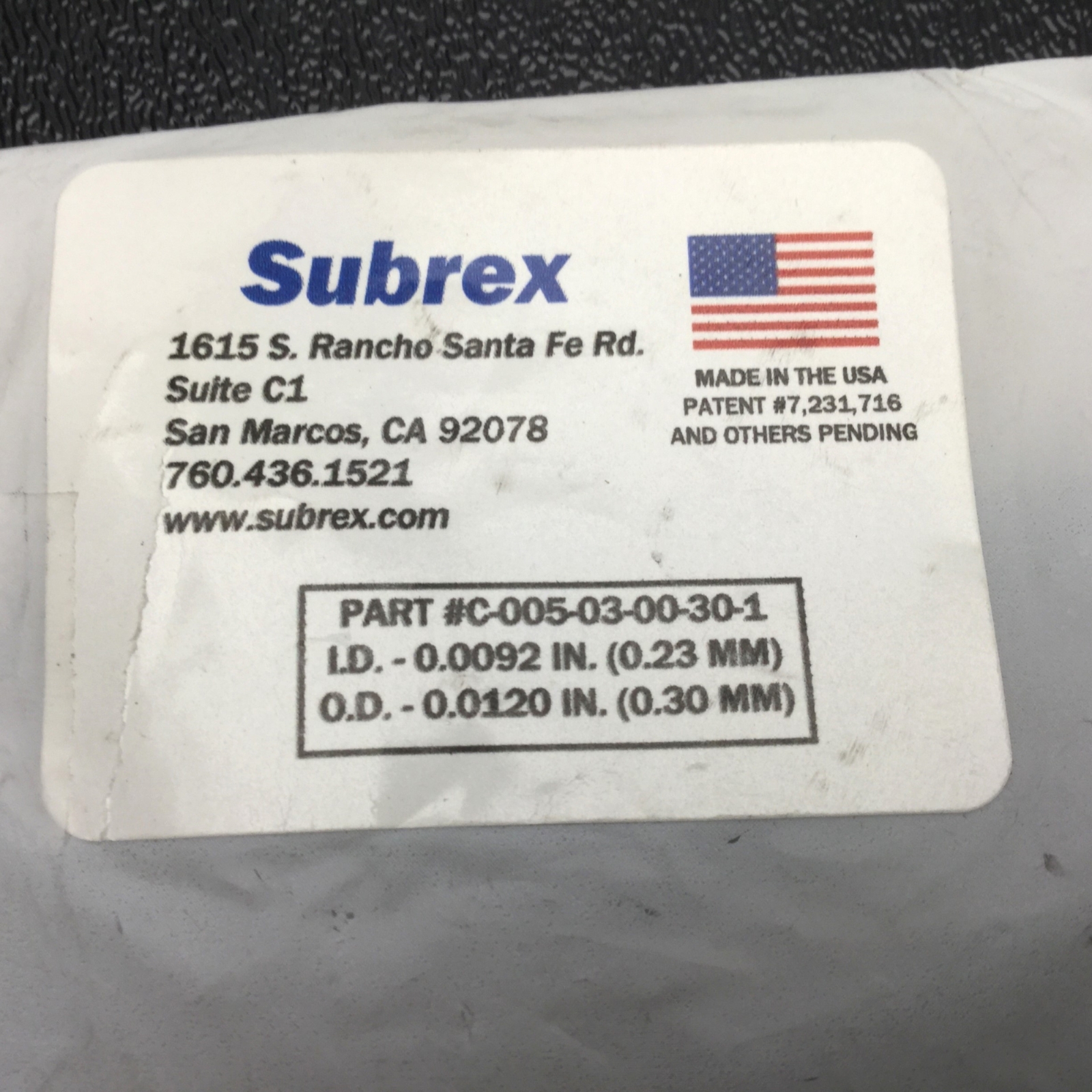 Lot Of 37 Subrex C-005-03-00-30-1 Standard Grade Precision Nozzle Cores 30 Gauge