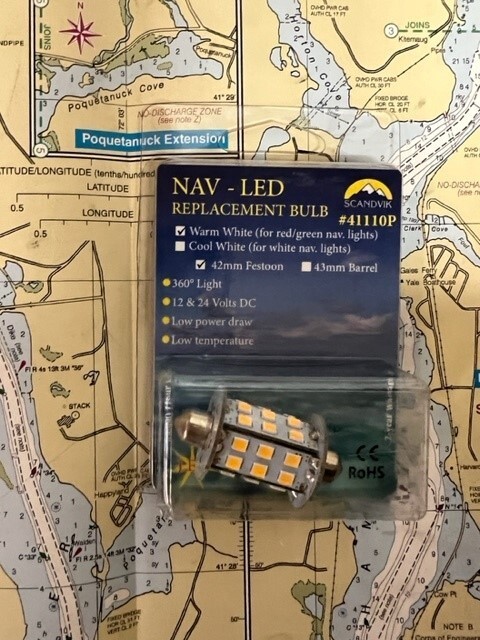 Scandvik #41110P Bulb LED Nav Festoon 42MM