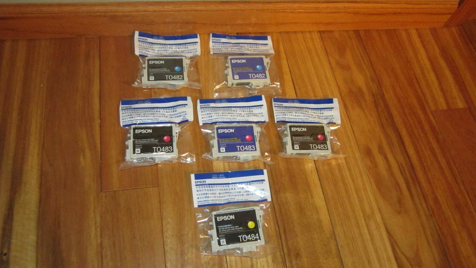 New Genuine Epson 48 Ink Set 2-T0482  /3- T0483 1- T0484 LOT OF 6 / R200 EtcT28