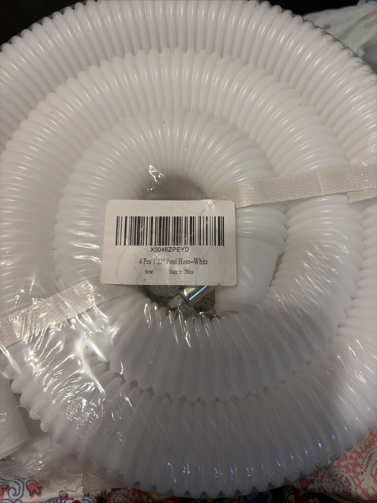Pool Pump Hose for above Ground Pools, 1.25" Pool Hose, 59" Long 4 pack/8 clamps