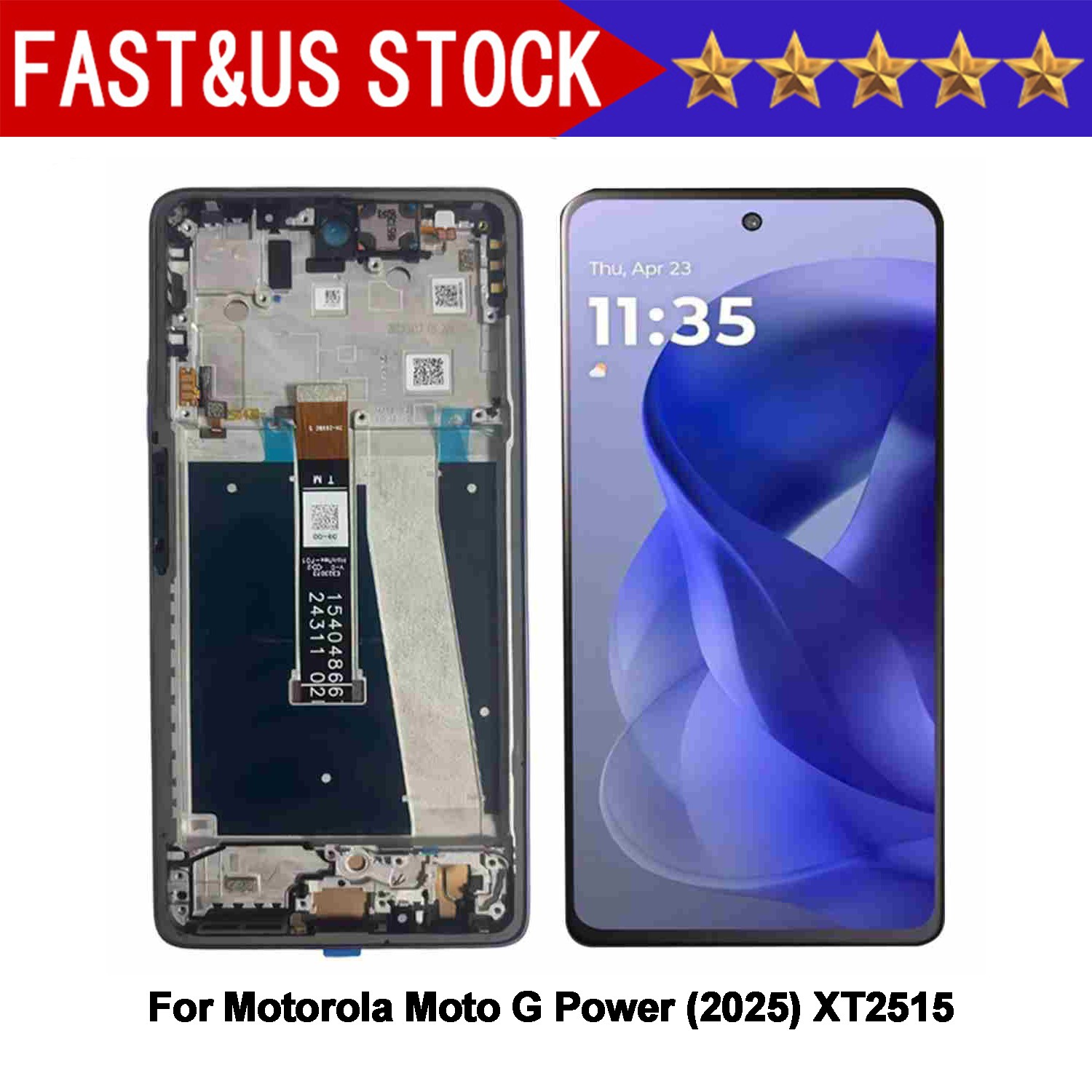 LCD Touch Screen Digitizer Frame For Motorola Moto G Power 5G 2025 XT2515