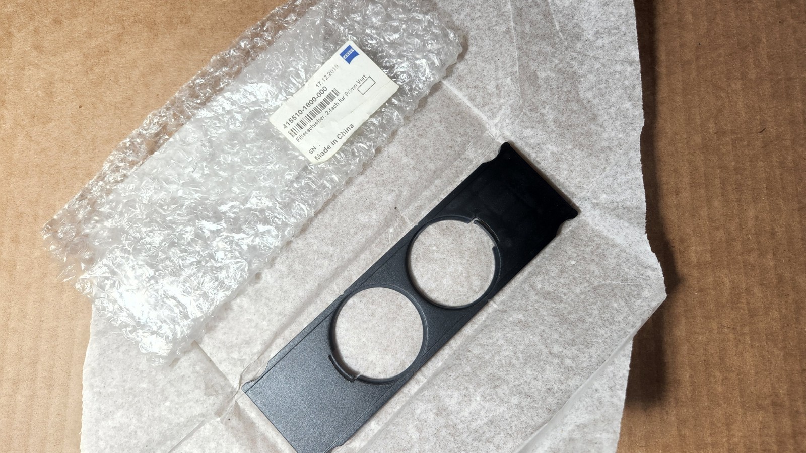 NEW Zeiss 415510-1800-000 2-Position Filter Slider for Primo Vert