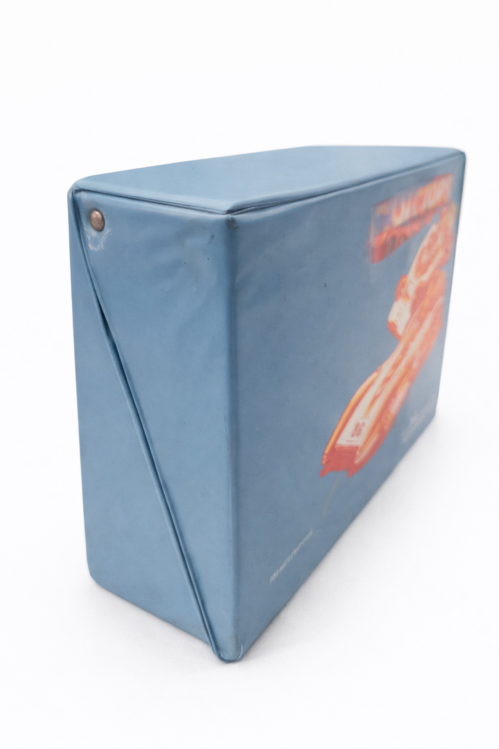 Vintage Collectors Car Case Holds 24 Die-Cast Cars Metal w/ Handle Blue