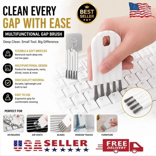 3 Flexible Keyboard Cleaner Brush Soft Bendable Cup Cleaning Brush Gap Cleaning