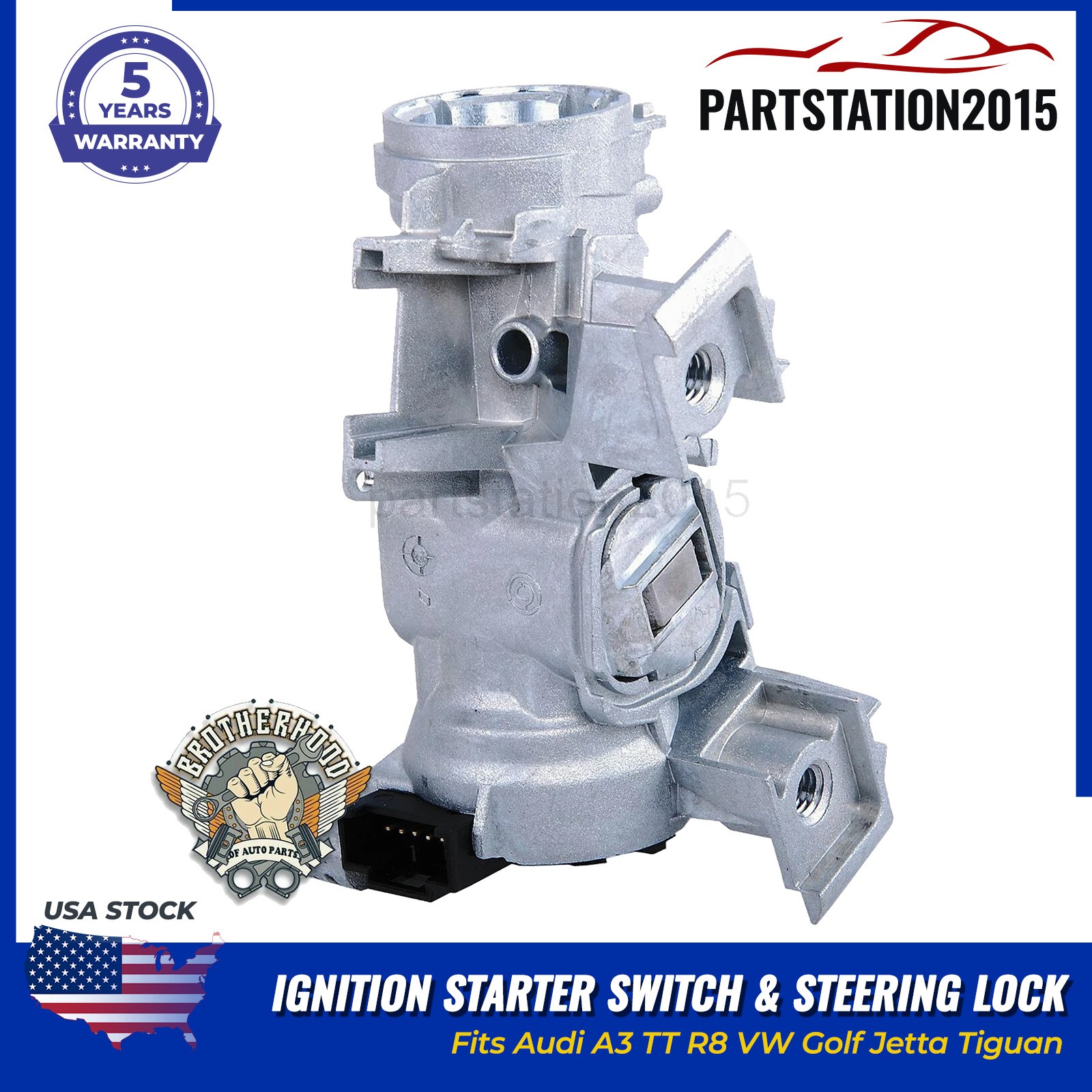 OEM Ignition Starter Switch & Steering Lock Fit Audi A3 TT R8 Golf Jetta MK5 MK6