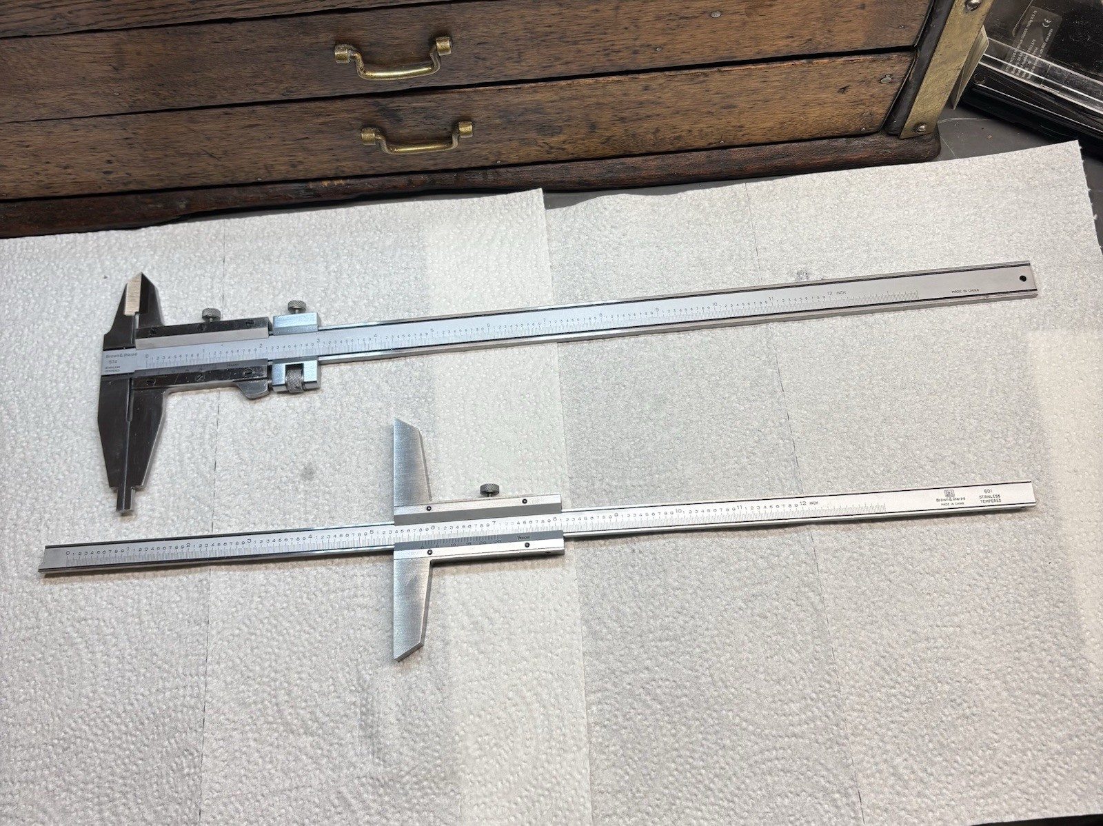 12” Caliper. Brown & Sharp. Both Included.