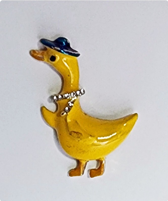Rainy Day Yellow Duck Magnetic Needle Minder by Canvas Bling
