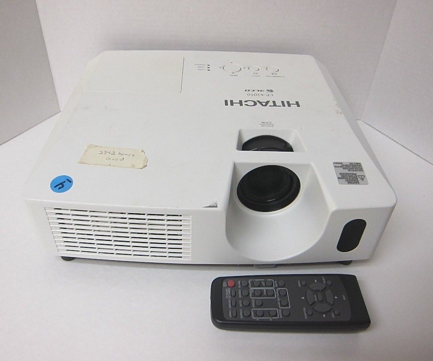 HITACHI 3LCD CP-X2010 Projector 720p 3.7A/1.8A 2200 Lumens w/ R007 Remote SKU B