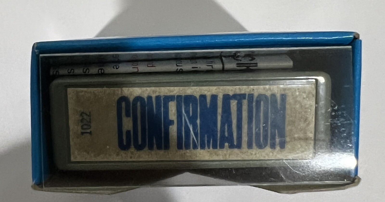 Vintage Shachihata Xstamper "Confirmation" Pre-Inked Re-Inkable Stamp (NOS) 1022