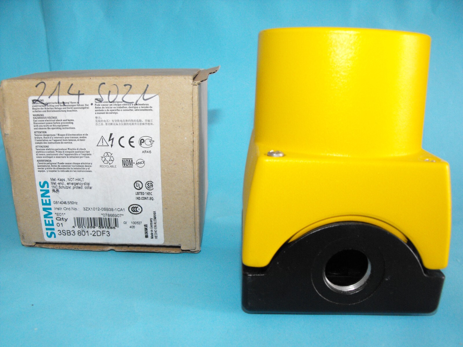 SIEMENS 3SB3801-0DF3.Emergency Stop Button Switch.07866907.NEW