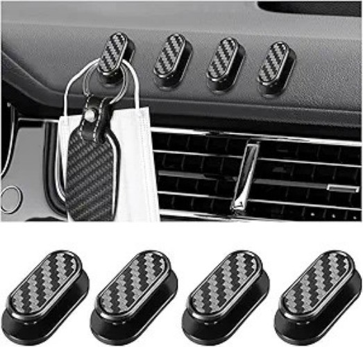 4 PCS Self-Adhesive Car Dashboard Hooks, Universal Multifunctional Hanging Stora