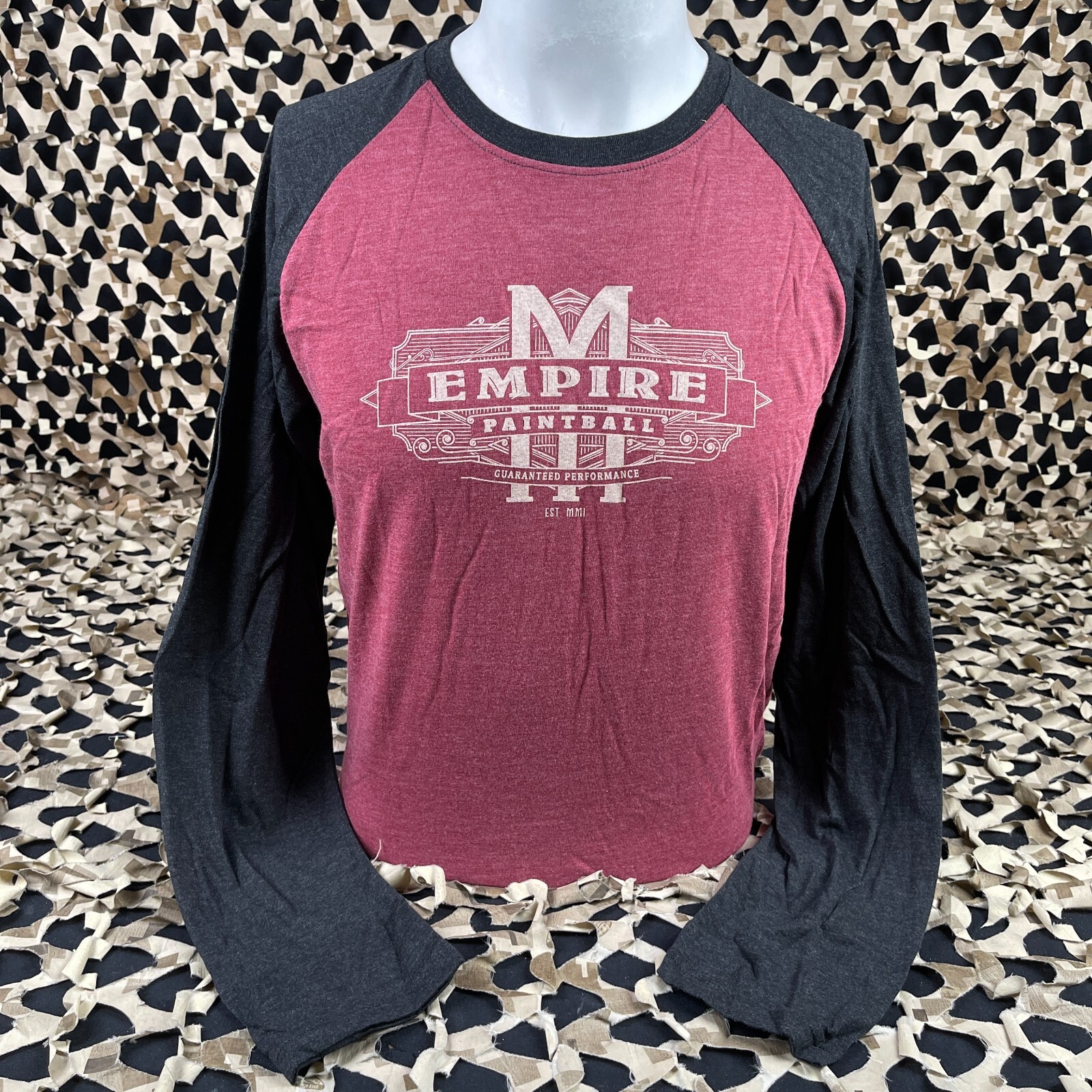 NEW Empire Mega Industry Long Sleeve T-Shirt - Burgundy - Large