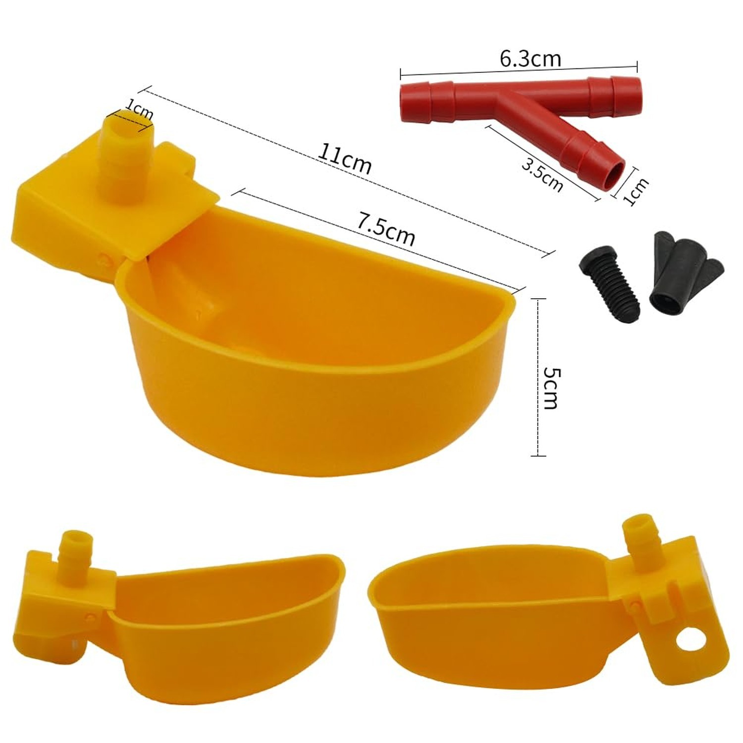 12Pcs Quail Water Cups Pigeon Automatic Bird Waterer for Cage Hang Drinker Br...