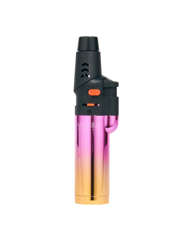😎2 x MAVEN ALPHA CHROME ✨ JET FLAME TORCH LIGHTER 🌟 REFILLABLE & ADJUSTABLE 🔥