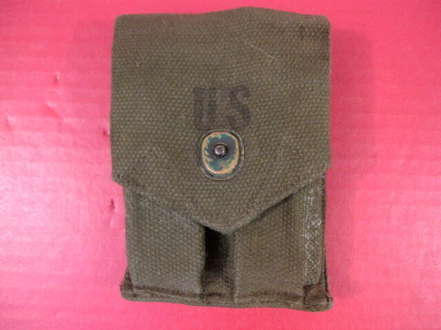 post-Vietnam Era USMC US Army M1923 Canvas Magazine Pouch Colt 45acp - Nice