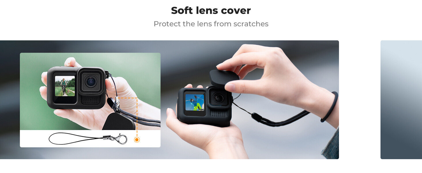 K&F Concept Silicone Protective Case Set Screen Protector for GOPRO Hero 13