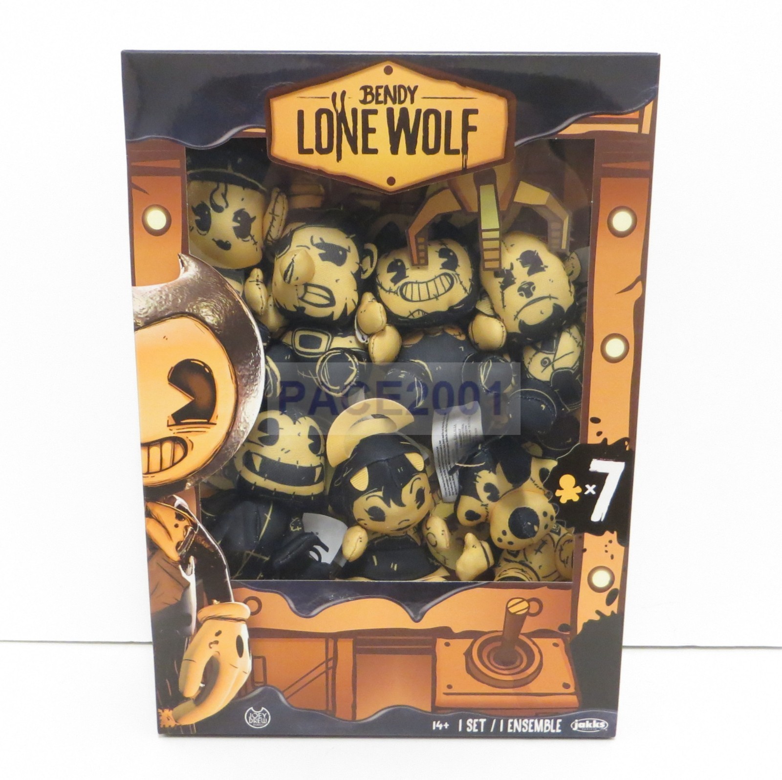 Bendylone Wolf 3.5" Pancake Mini-Plush in Crane Game Package, 7 Differet Plushes