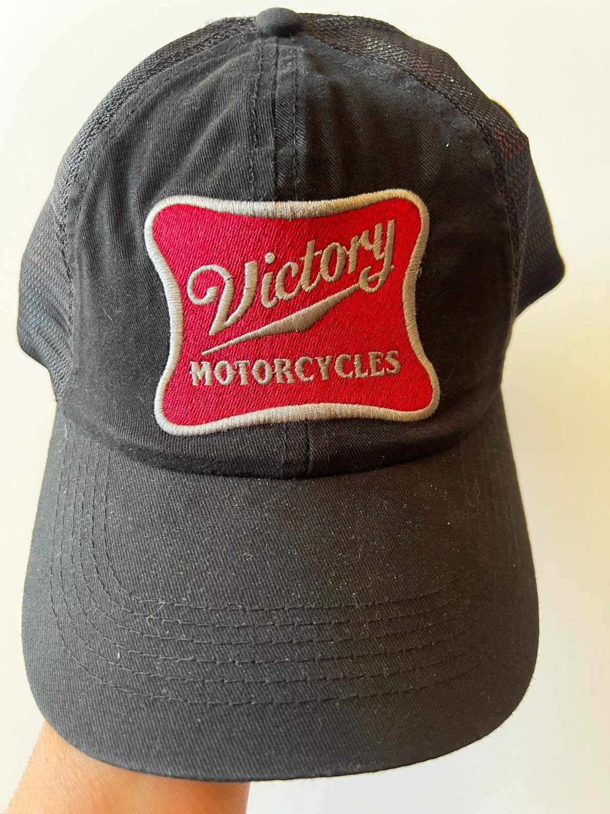 Victory Motorcycles Black Mesh Snapback Hat Cap Patch Logo Genuine OEM NEW