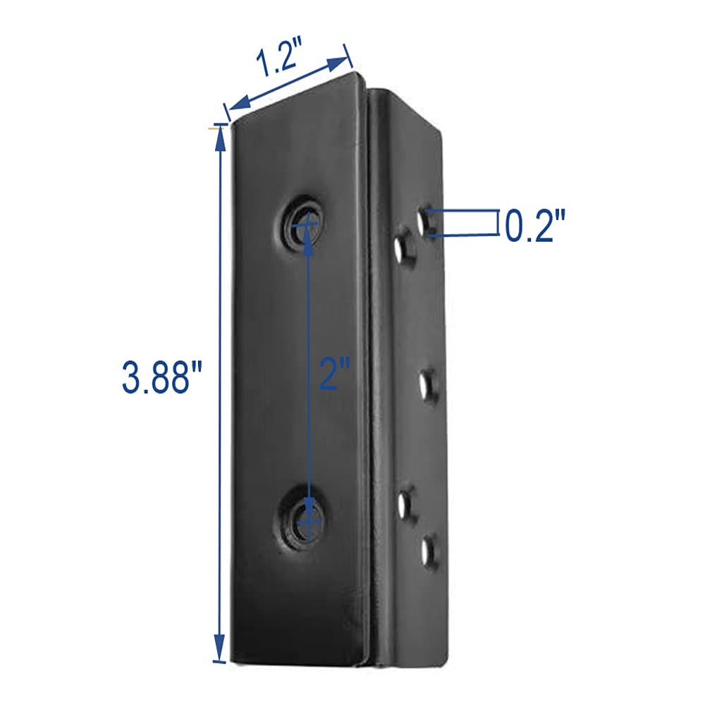Bed Frame Bed Post Double Hook Slot Bracket, Bed Rail Hardware Attachment Bra...