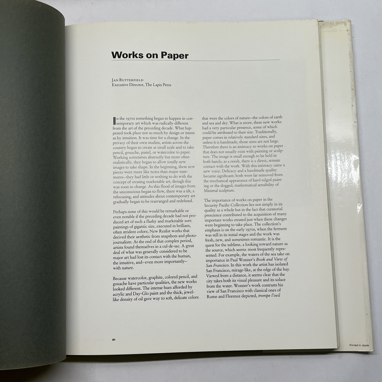THE SECURITY PACIFIC COLLECTION 1970-1985: Selected Works Los Angles