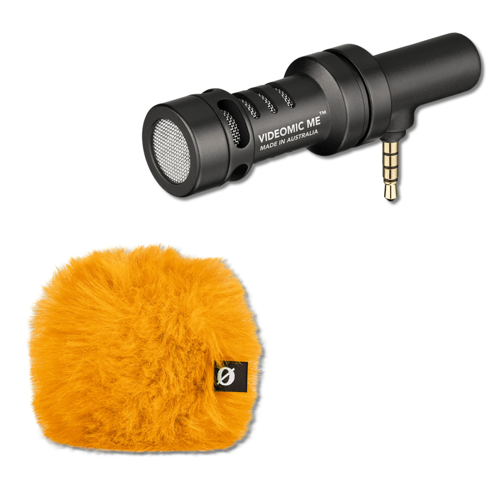 Rode VideoMic Me Compact Microphone with Rode WS9 Orange Windshield