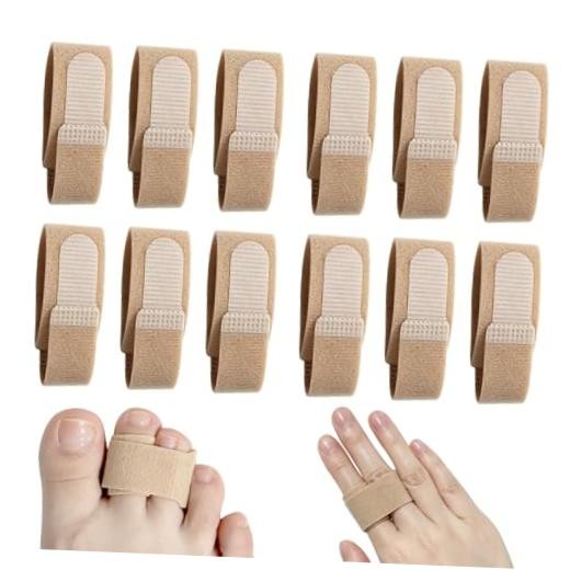 12 PCS Finger Buddy Wraps, Trigger Finger Splint & Loop Straps, Adjustable