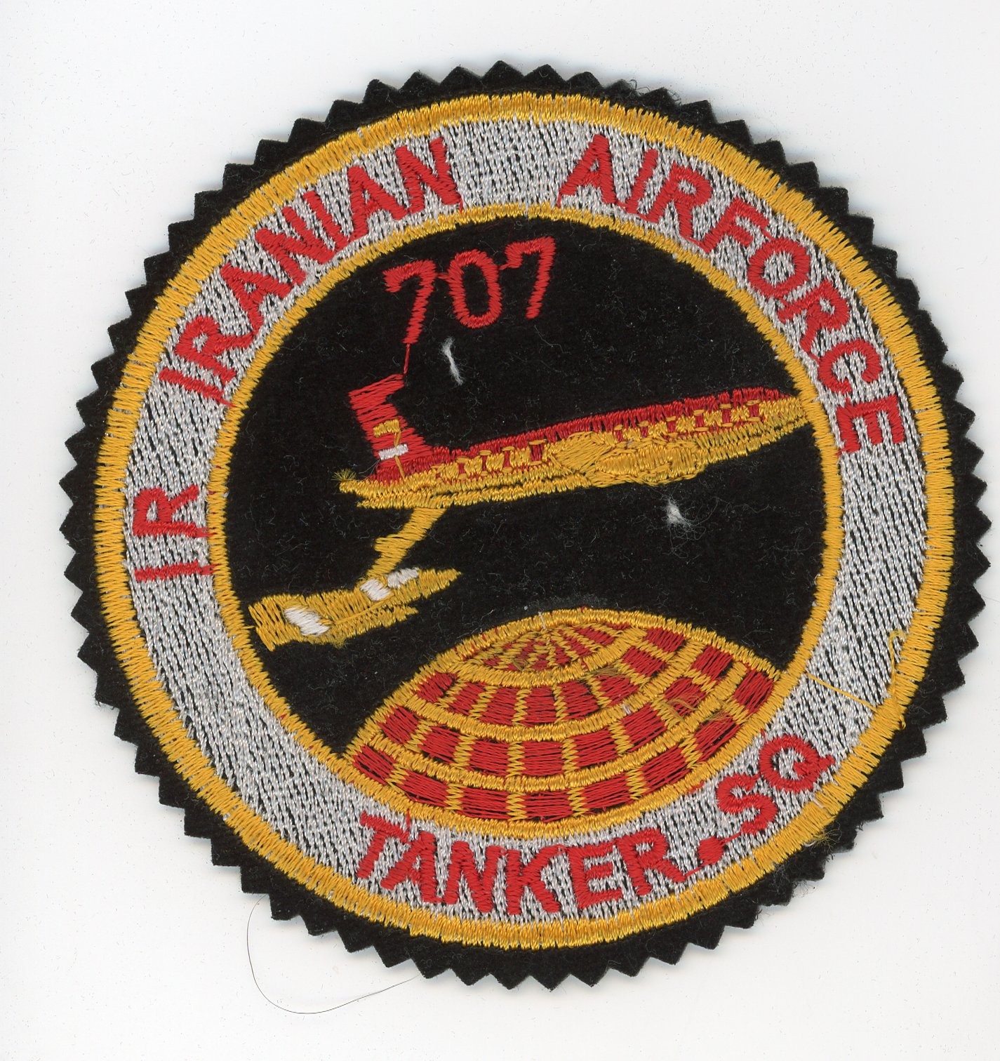 PATCH IRAN IRIAAF BOEING 707 TANKER SQDN WHITE SEW ON PARCHE