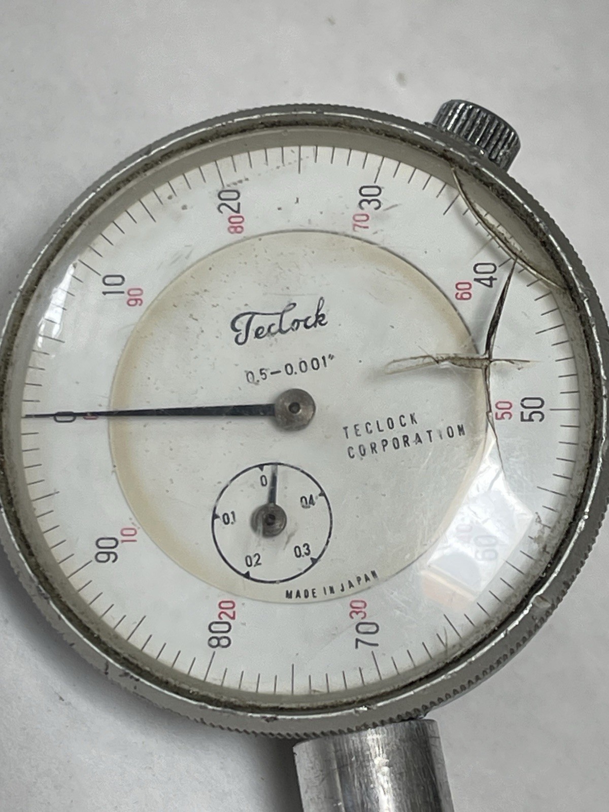 TECLOCK 0.5"-0.001" Dial Reading Graduation Dial Drop Indicator (25MY19)