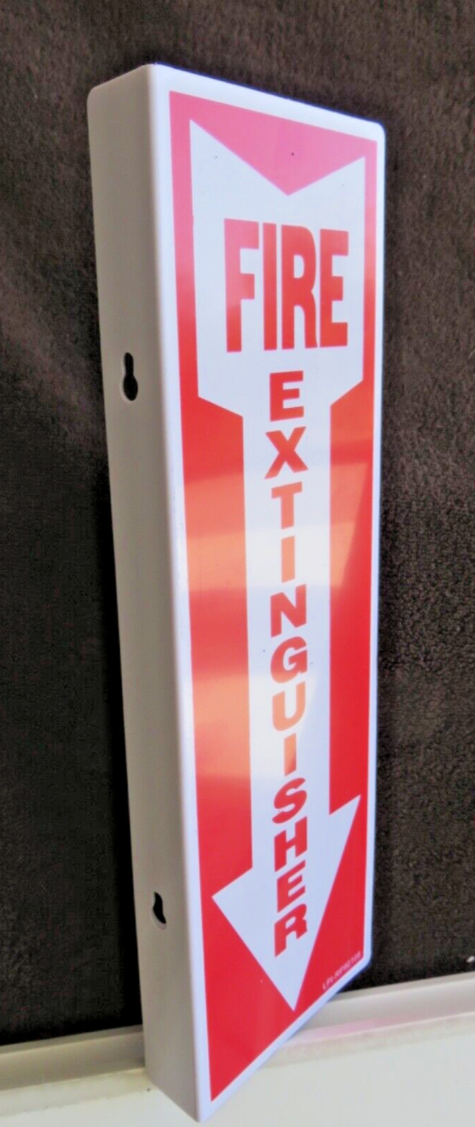 LOT of 10-NEW 4" X 12 RIGID PLASTIC 90* ANGLE FIRE EXTINGUISHER ARROW SIGNS