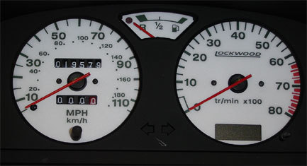 Lockwood Citroen Saxo 115MPH with Rev & Rest Peg on Speedo GREEN (G) Dial Kit