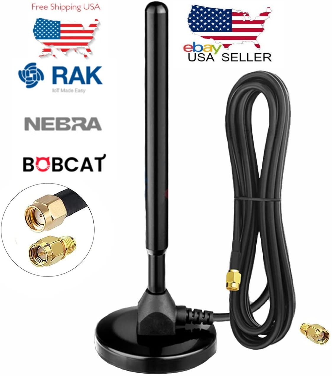 5.8dBi Helium Hotspot Miner HNT LoRa 915MHz Antenna for SenseCAP M1& & SyncroB.i