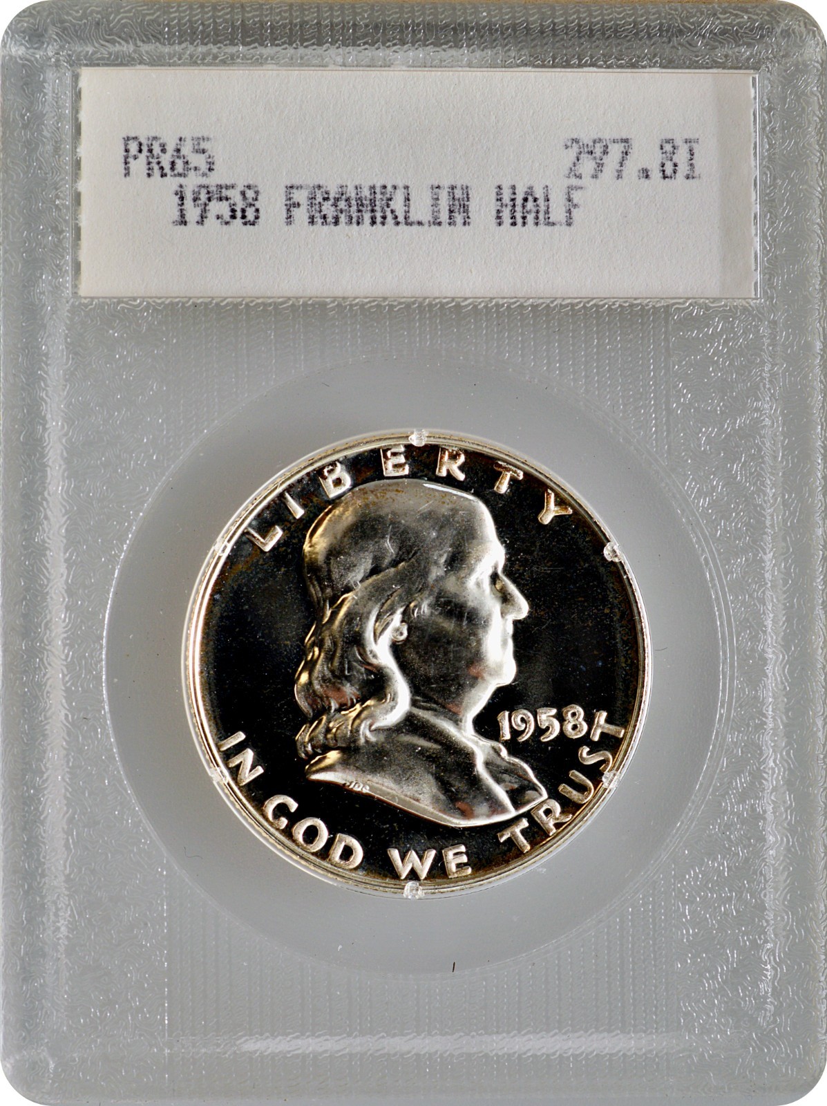 1958 Proof Franklin Half Dollar 50C Blanchard Gem Proof