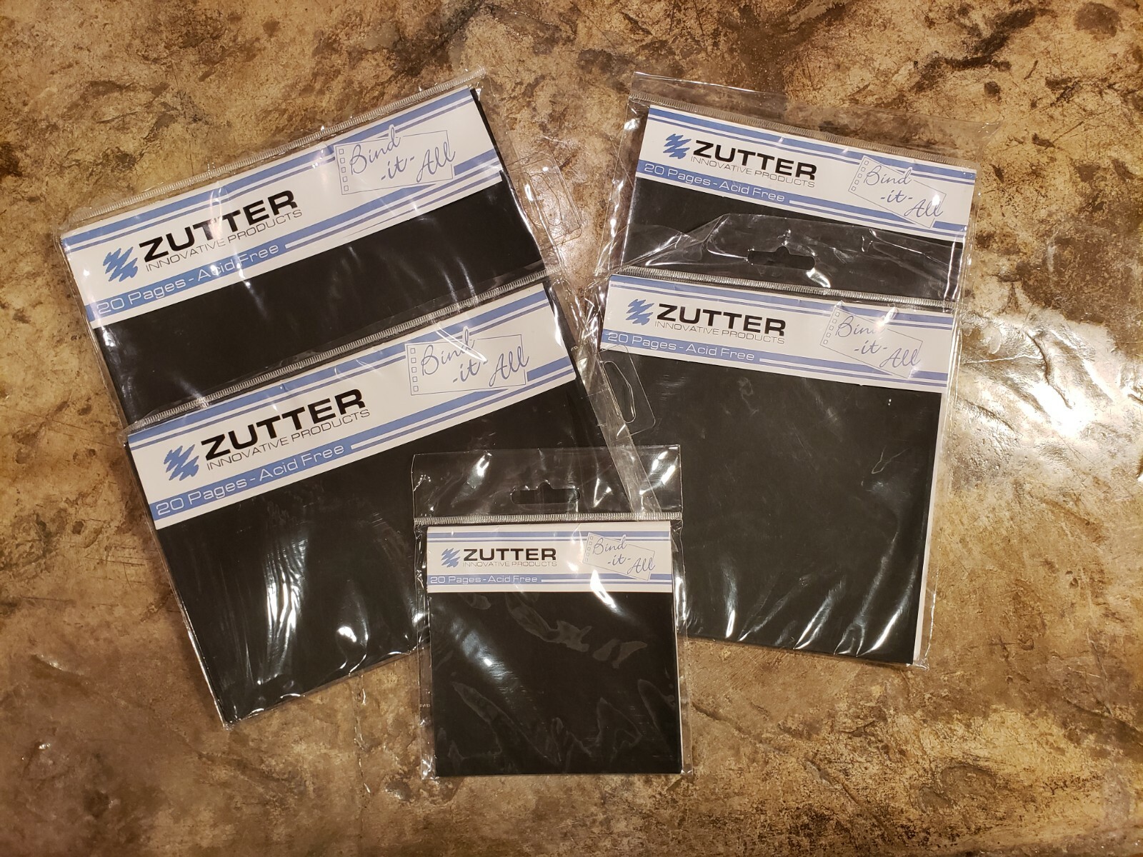 NEW Zutter 20 pages Acid Free 4x4 5x7 6x6 Black Scrapbooking Art work Cardmaking
