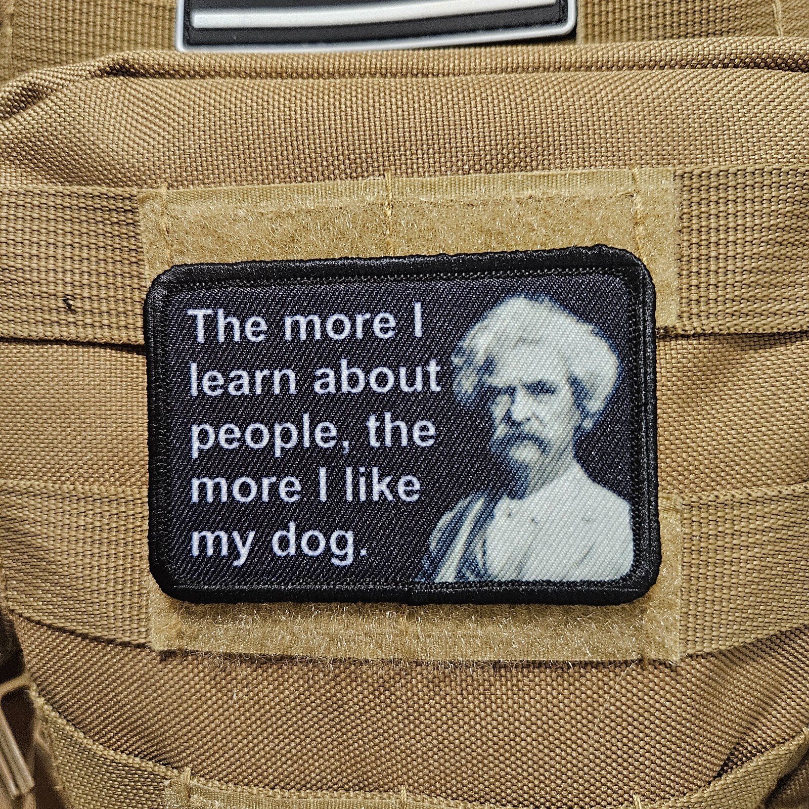 The more I learn about people, the more I like my do 2"x3" hook & loop patch